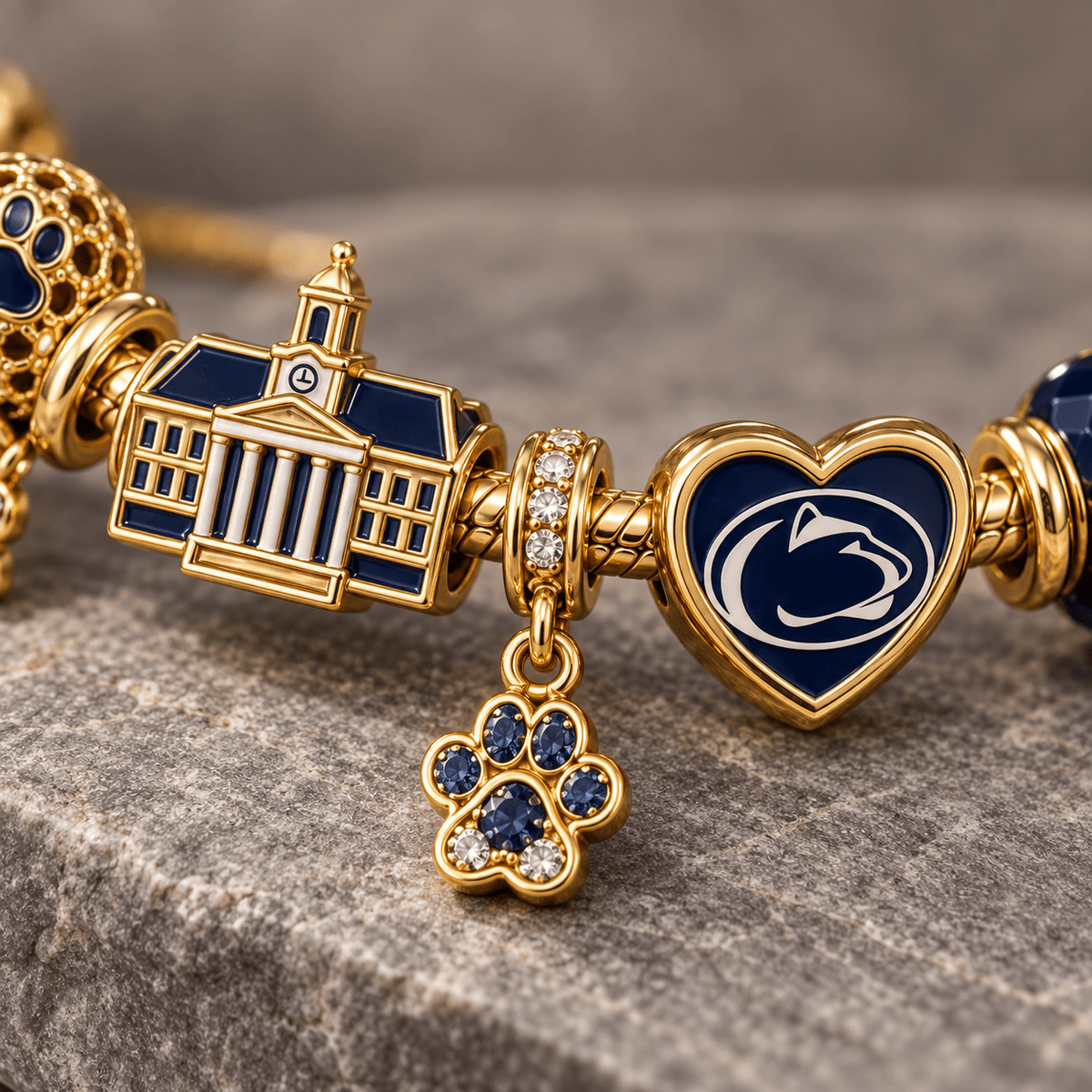 PSNL Gold Charm Bracelet Set PTKL