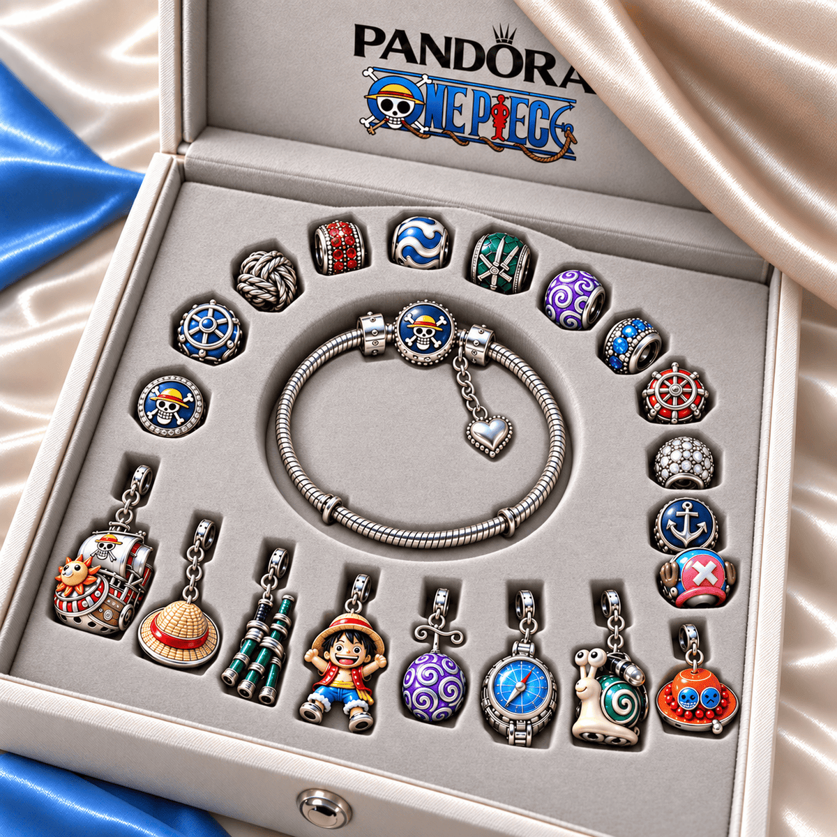 OPC Silver Charm Bracelet Set NTTB