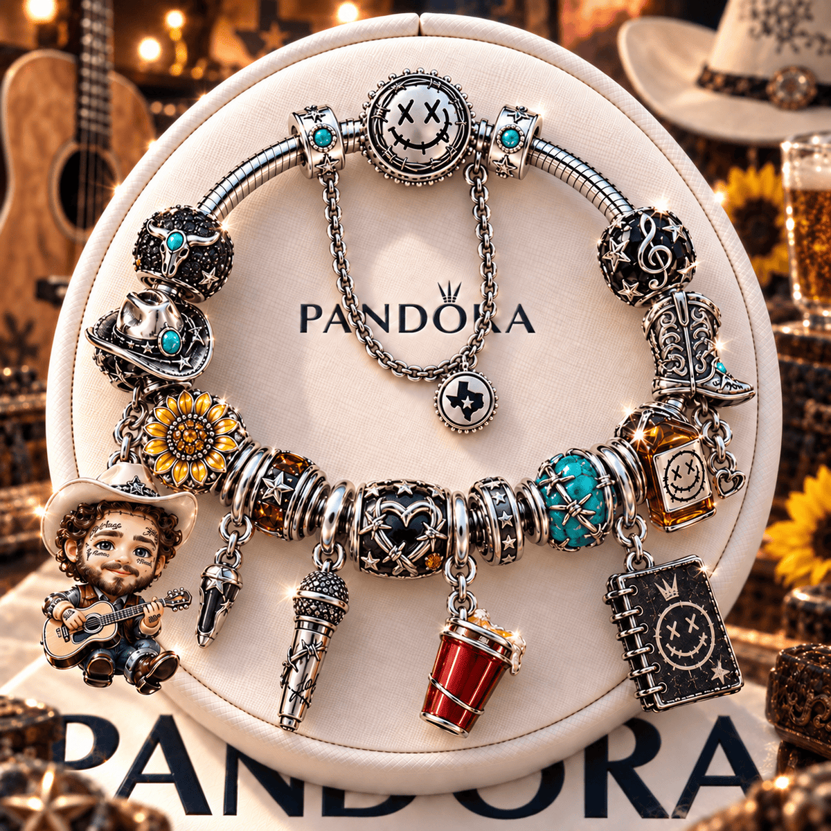 PTML Silver Charm Bracelet Set NTTB