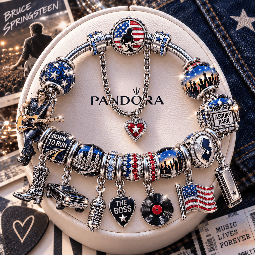 BRST Silver Charm Bracelet Set NTTB
