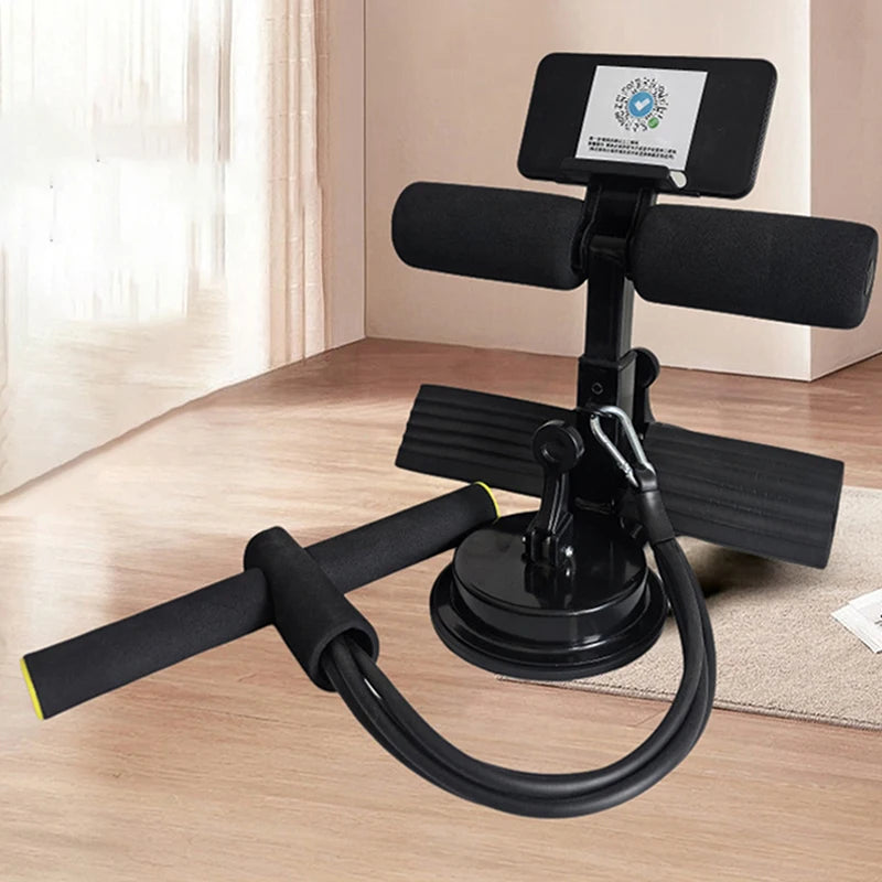 Multifunctional Sit Up Equipment - Dual Suction Cup Ankle Support Adjustable Home Gym Fitness Gear