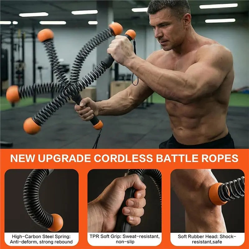 Portable And Low-Impact Cardio Training Equipment, Cordless Battle Rope Home Gym