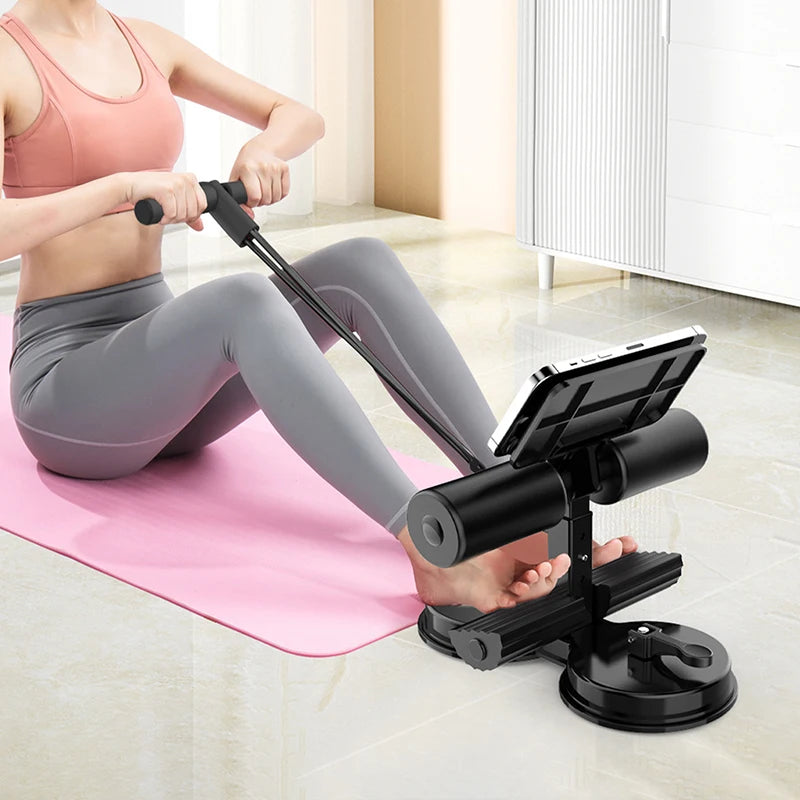 Multifunctional Sit Up Equipment - Dual Suction Cup Ankle Support Adjustable Home Gym Fitness Gear